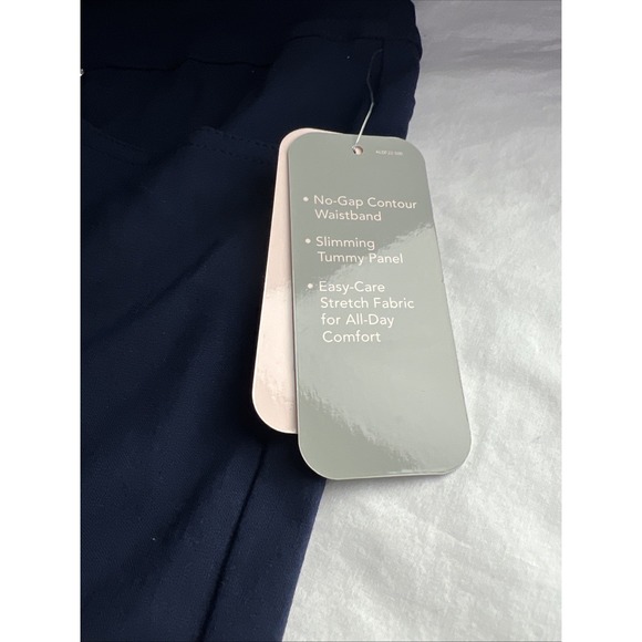 Allison Daley Womens Capri Pants 22W Skimmer Stretch Pull-On True Navy Blue F18 - Picture 13 of 16